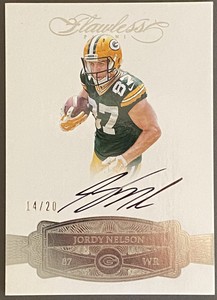 2016 Panini Flawless Football Jordy Nelson Flawless Signatures 14/20 #FSJN