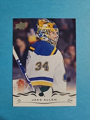 Tarjeta de hockey Jake Allen 2018-19 cubierta superior # 411 H6500 Foto 1 de 2