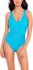 Nuevo con etiquetas Traje de baño Magicsuit para mujer liso Drew copa suave de una pieza azul Malibú talla 16 - Imagen 1 de 9