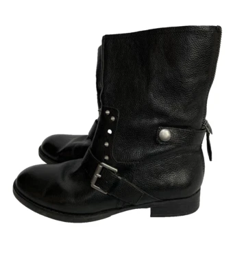 Botas de Motocicleta Franco Sarto Cuero Negro Talla 7.5 M Foto 1 de 4