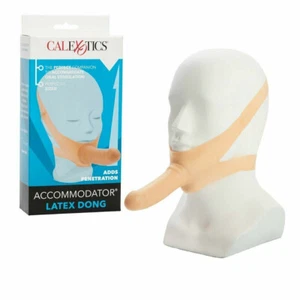 Accommodator Chin Strap-On Dildo Beige - Oral Sex Accessory Sex Toy Dong - Picture 1 of 6