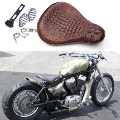 Alligator Motorcycle Spring Solo Seat Bobber For Suzuki Intruder 1500 1400 800 - Image 1 of 4