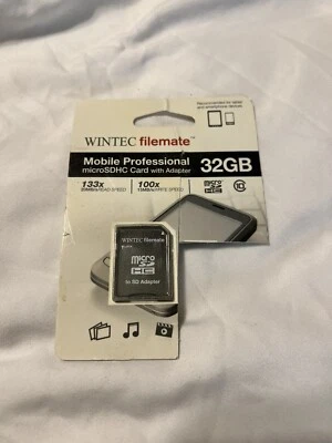 NEW OPEN BOX Wintec Filemate Professional SDHC Flash Card 32GB - Image 1 of 2