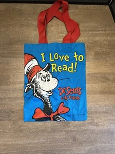 Vintage Dr. Seuss Small Tote Bag 50’s "I Love to Read" Cat in The Hat 1957 12x10 - Picture 1 of 4
