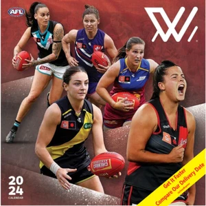 2024 AFL Womens 18 Month Square Wall Calendar AFL Official 30 x 60cm - Picture 1 of 6