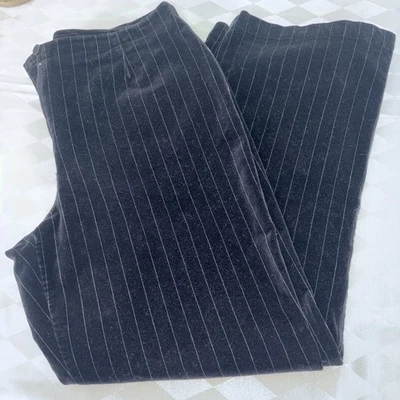 TALBOTS Petite Stretch Striped Pants  Flat Front 12P - Image 1 of 3