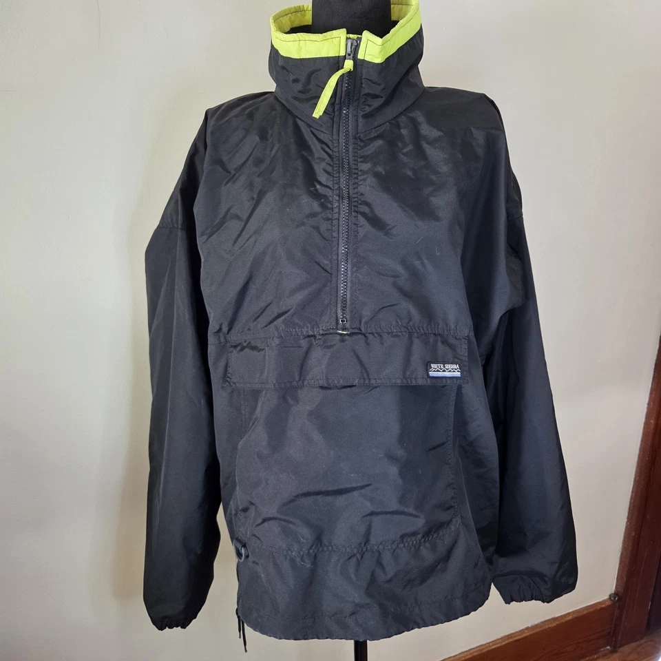 Chaqueta blanca Sierra con capucha para esquí de nieve snowboard para hombre grande negra cortavientos Foto 1 de 4