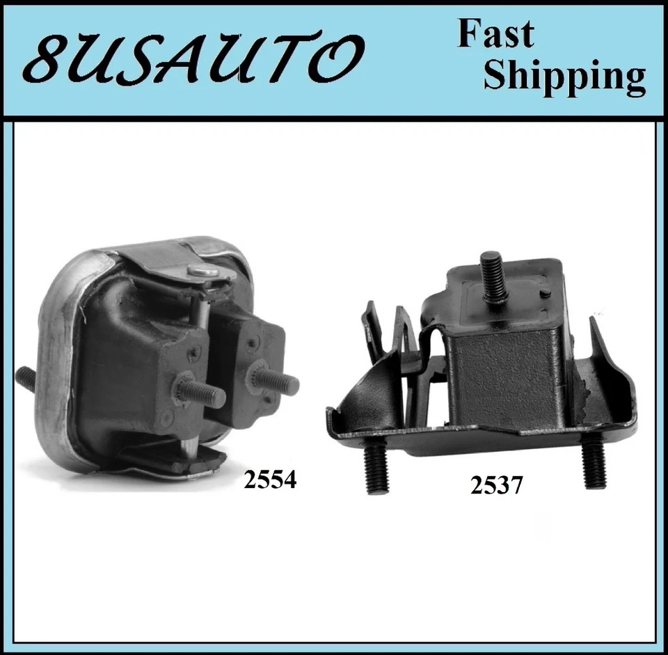 2 piezas montaje de motor y transmisión apto para chasis comercial Cadillac 1988-1990, Deville 4,5 L Foto 1 de 4