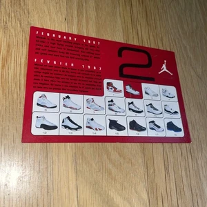 Nike Air Jordan II Retro 1987 Postkarte Schuhkartoneinsatz Februar *selten - Bild 1 von 2