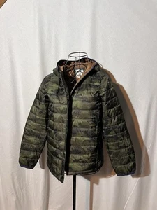Kids GAP Camouflage Puffer Coat Size Large Tiny Rip - Picture 1 of 10