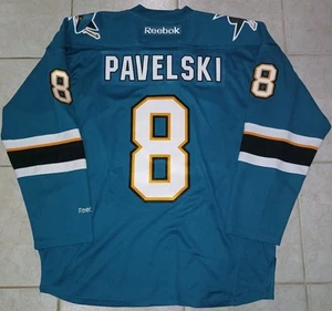 #8 Joe PAVELSKI San Jose Sharks Off. Lic. Jersey REEBOK, talla L para hombre - Imagen 1 de 2