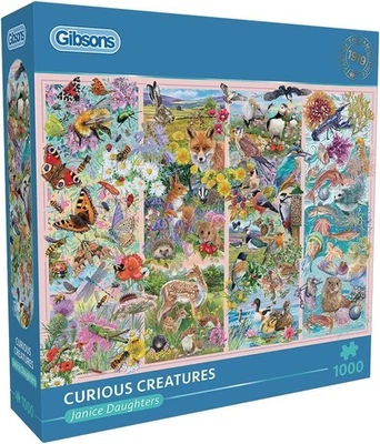 NEW Gibsons Jigsaw Puzzle 1000 Pieces Curious Creatures 9+ Ages - Image 1 of 2