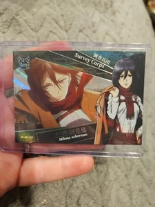 AOT JR-R-024 Foil Collectible Card Mikasa Ackerman Attack On Titan  - Picture 1 of 5