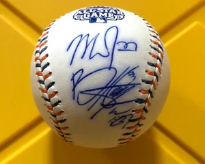 MIKE TROUT, BRYCE HARPER Dual Signed PSA Authentic '13 MLB AllStar Game Baseball - Picture 1 of 5