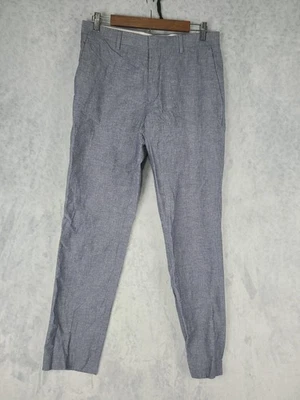 J.Crew Pants Men 32x32 Blue Linen Cotton Ludlow Trousers Dress Chino Chambray - Image 1 of 4