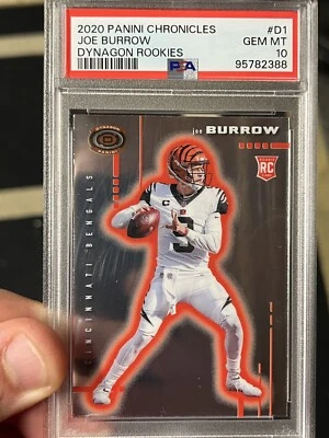 2020 Panini Chronicles Dynagon Joe Burrow Rookie Card #D1 PSA 10 BENGALS - Image 1 of 4