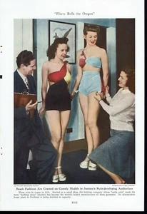 Beach Fashion Janzen's Bathing Suits 1945 PHOTO FROM MAGAZINE - Picture 1 of 1