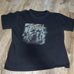 Sabaton Heroes Deluxe Edition vintage t-shirt size L  Faded Black - Picture 1 of 3