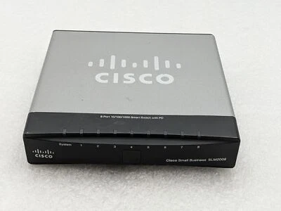 Cisco SG200-08 8-port Gigabit Fully Managed Smart Switch SLM2008T NO AC FREE SH - Image 1 of 4