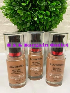 COVERGIRL OUTLAST Stay Fabulous All DAY Foundation 860 Classic Tan 1oz Ea 3pcs - Picture 1 of 1