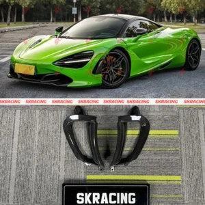 Fit McLaren 720S Carbon Fiber/Forged Carbon Front Bumper Side Splitter Vent Trim - Picture 1 of 28