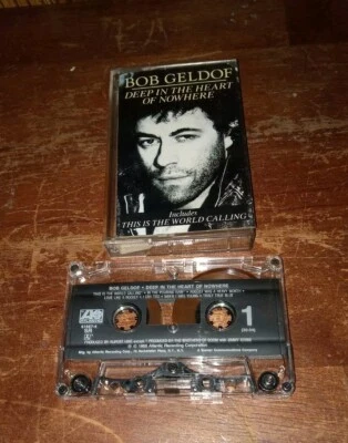 Bob Geldof Deep In The Heart Of Nowhere Cassette Tape 1986 Atlantic Records  - Image 1 of 2