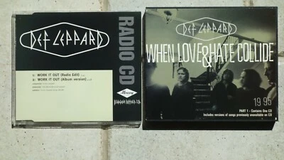 Def Leppard ‎2 CDs Work It Out Bludgeon Riffola ‎LEPDJ 18 & When Love & Hate Col - Bild 1 von 4