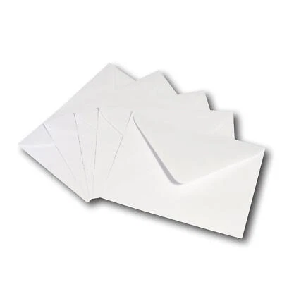 EPOSGEAR 1000 A6 / C6 100gsm White Diamond Flap Greeting Card Envelopes 162mm x 114mm