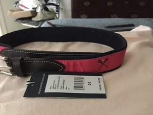 NWT Vineyard Vines Boys Belt Lacrosse Icon Canvas Club Belt Size 24” Waist - Picture 1 of 3