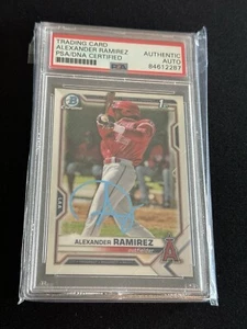 2021 Bowman Chrome Alexander Ramirez Auto PSA/DNA Authentic - Bild 1 von 2