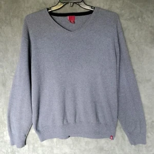 Levis Sweater Mens XL Gray Ribbed Crewneck Cotton Skater Grunge Y2K Pullover  - Picture 1 of 10