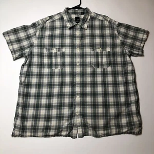 J. Ferrar Button Up Shirt Men's 3XL Multicolor Plaid Short Sleeves Pocket Cotton - Picture 1 of 10