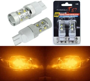 LED Light 50W 7440 Amber Orange Two Bulbs Rear Turn Signal Replacement Lamp - Picture 1 of 8