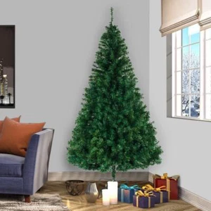 Hot Christmas 8Ft Artificial Tree W/Stand Season Indoor Outdoor Holiday Green US - Picture 1 of 8