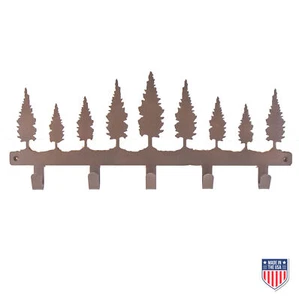 Rustic Tree Silhouette Wall-Mounted Coat Rack - Picture 1 of 4