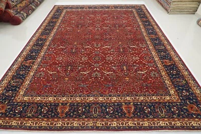 10 x 14 ft Red Bidjar Afghan Super Fine Hand Knotted Wool Oriental Rug - Image 1 of 4