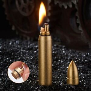 Retro Brass Kerosene Gasoline Lighter Keychain Lighter Torch Vintage Lighter