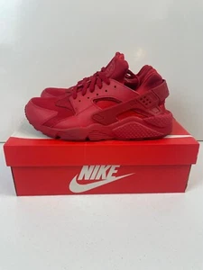 Nike Air Huarache Shoes Mens Sz 10 Triple Red 318429-660 Sneakers Red October - Picture 1 of 11