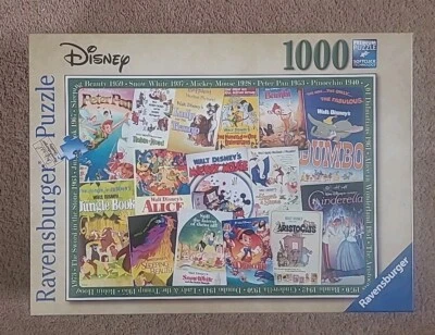 Ravensburger Disney Vintage Movie Posters 1000 PIeces Jigsaw Puzzle  - Image 1 of 4