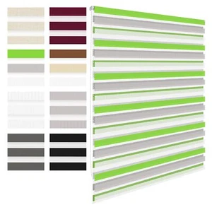 Persiana enrollable doble cadena ventana Klemmfix 60x150cm verde gris blanco - Imagen 1 de 9