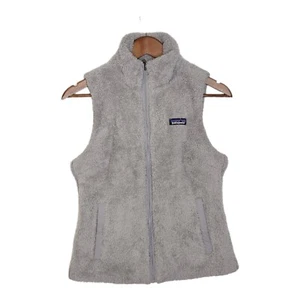Patagonia Soft Gray Los Gatos Fleece Zip Up Vest Women's Size Small - Picture 1 of 13