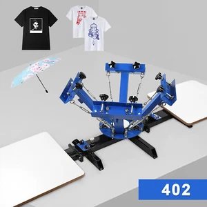 DIY 4 Station 2 Farbe T-Shirt Siebdruckmaschine Siebdruck Textildruck DE - Bild 1 von 12