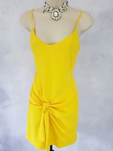 River Island Ladies Dress Neon Yellow Party Evening Cocktail Occasion Size UK 6 - Picture 1 of 10