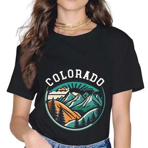 Women Mountain Sun Boulder Hiking Printed T-Shirt Gifts - Picture 1 of 10