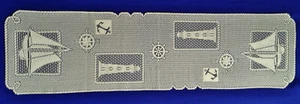 Lace Table Runner Ivory 15" x 54" Set Sail Livingroom Diningroom Den Bedroom - Picture 1 of 2