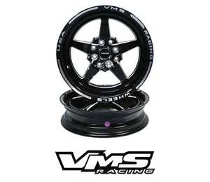 Two RIMS 15X3.5 V STAR SKINNY VMS WHEELS 4X100 4X114 ET10 - Picture 1 of 3