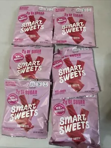 Smart Sweets (6 Stück) Red Twists Berry Punch Geschmack 1,8 Unzen EA 2G Zucker Ablaufdatum 10-11/25 - Bild 1 von 3