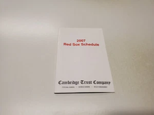 RS20 Boston Red Sox 2007 MLB Baseball Pocket Schedule - Cambridge Trust Co - Picture 1 of 2