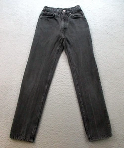 VTG Levi's Orange Tab 90s Jeans Boys 14 (22x26) Slim Fit Black Cotton Skater Kid - Picture 1 of 11