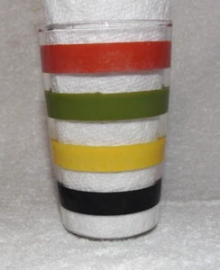 Jelly Glass Orange Green Yellow Black Bands Lot NN - Picture 1 of 7